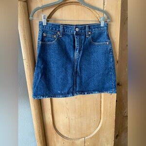 Women's Dark Blue Denim Mini Skirt